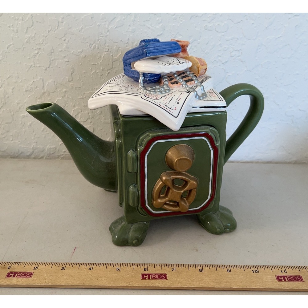 Security Safe Shaped Green Teapot